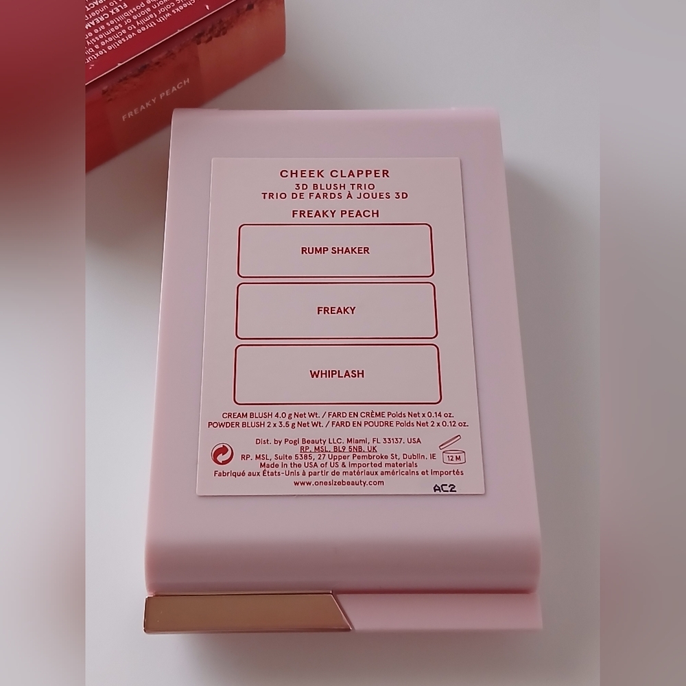 ONE/SIZE by Patrick Starrr Cheek Clapper 3D Blush Trio Palette Freaky Peach - Picture 2 of 9